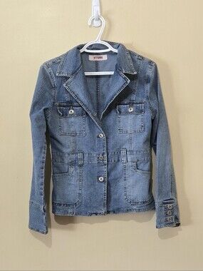 Vintage Y2K Stone Denim Jacket